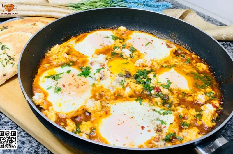 Spanish Egg (Shakshuka) with Feta, Easy and Authentic Recipe