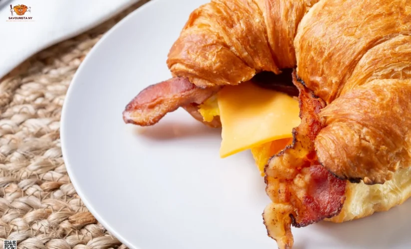 Easy Baked Bacon Egg and Cheese Croissant Sandwiches